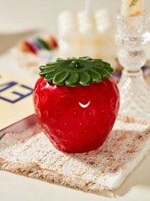 Zazumi 1 pieza Vela con forma de fresa, adecuada para decoración del hogar, regalo de Navidad