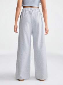 Coolane Kids Teen Solid Color Patch Long Pants, Casual Daily Wear