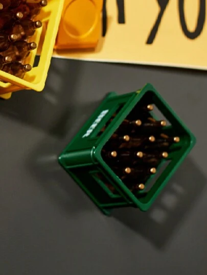 Joivida 1 pieza Abridor de botellas, Abridor de botellas con pegatina para refrigerador, Abridor de botellas con forma de cesta de color verde, Abridor de botellas creativo con pegatina para refrigerador, Regalo para el Día del Padre, Regalos para hombres/novio, Uso en fiestas, Regalo de fiesta, Uso en barra, Suministros de cafetería de alta gama, Regalo de cumpleaños