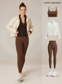 GLOWMODE 女士运动夹克 - 巧克力棕 - 查看 6