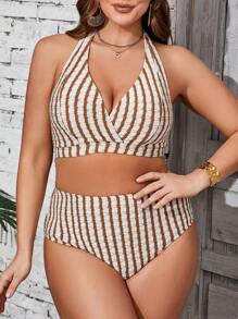 Swim Vcay Plus Size Oversized Swimwear Set, Minimalist & Stylish, Casual Daily Wear Summer - Multicolor - View 7
