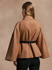 Calvaya Women's Solid Waist Belt Jacket, Stylish For Autumn/Winter
