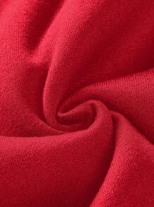 Manfinity Homme Fashionable Casual Christmas Skeleton Graphic Print Couple Sweatshirt, Men Standard, Red, Thermal Lined, Crew Neck Pullover Sweatshirt - Red - View 6