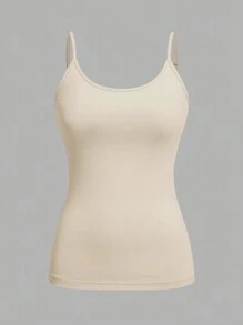 SHEIN EZwear Set de 4 piezas de Ropa interior básica de verano compuesto por camiseta de tirantes y mallas minimalistas y casuales para mujeres