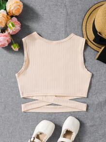 Wildeya Ärmellose, anliegende Spaghettiträger Tanktop für Tween-Mädchen in schlichter Farbe, minimalistisch, lässig, für Alltag, Urlaub, Sommer, Reisen