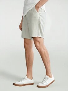 Manfinity VCAY Woven Leisure Men Solid Color Simple Everyday Shorts - Grey - View 4