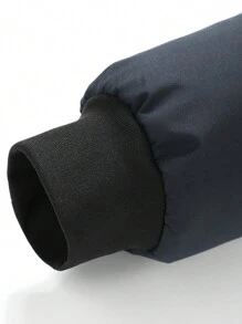 Manfinity Homme Manteau matelassé à capuche doublé thermique pour homme, pour l'automne et l'hiver