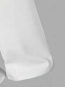 SHEIN ChillGRL 1 quần ống rộng rộng rãi màu trắng cho bé gái tuổi teen cỡ lớn, mùa thu/đông - trắng - Xem 3