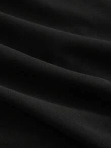 SHEIN MOD Rochie de dama eleganta, neagra, impodobita cu strasuri, rochie formala neagra, tinute de zi de nastere femei, rochie de femei, tinute de petrecere, rochie de revelion, , rochie de petrecere, rochie de vacanta, rochie eleganta, rochii de petrecere, rochie formala - Negru - Vizualizare 4