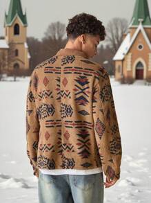 Manfinity VCAY Men's Woven Fashionable Casual  Patchwork Lightweight Jacket