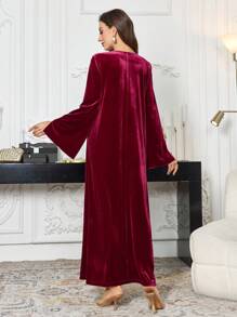 Al Najma Vestido casual, sencillo y elegante estilo árabe para mujer, apto para uso diario