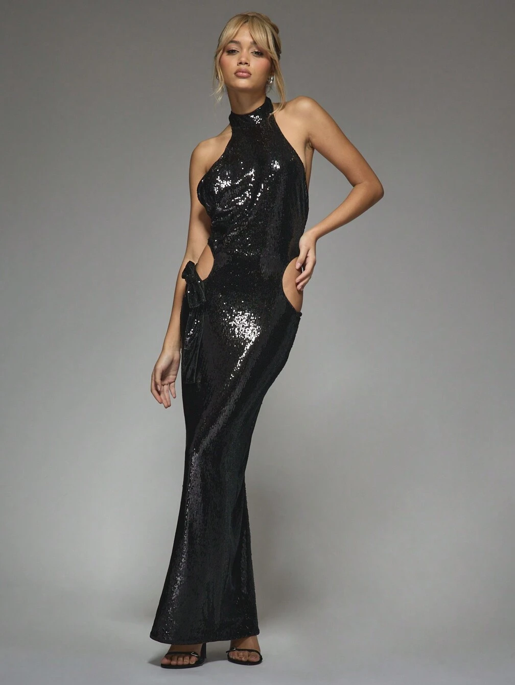 y2k cut out dress Y2K Cut Out Lace Trim Midi Dress