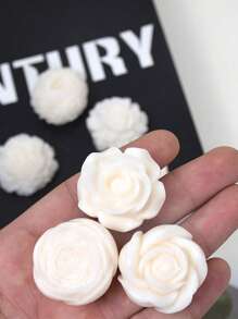 1PC 3D Peony Rose Marigold Silicone Mold For DIY Candle Plaster Fountain Decoration Valentine Gift Craft Making Tool - White - View 5