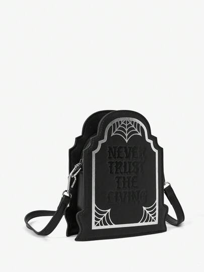 New Gothic Chic Tombstone Shoulder Bag For Women