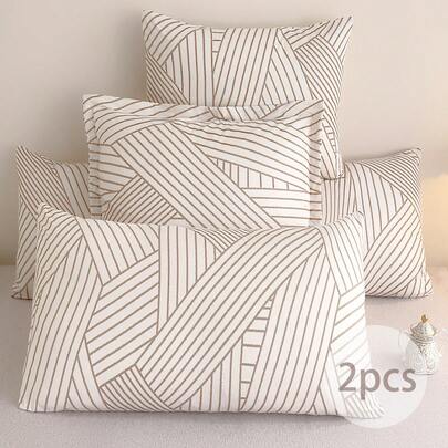 2 件最便宜的柔软超细纤维枕套 - 枕套，防过敏透气枕套，大号长款标准大号双人床单人床双人床特大号双人床、身体床、欧式床和方形床，适合所有季节床上用品套装
