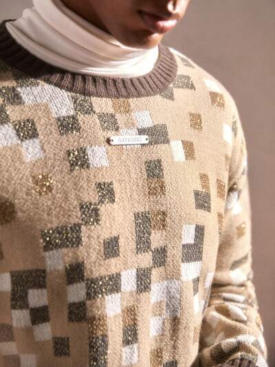 Men's Loose Fit Raglan Crew Neck Long Sleeve Knitted Sweater, Suitable For Autumn/Winter