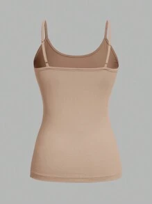 SHEIN EZwear Set de 4 piezas de Ropa interior básica de verano compuesto por camiseta de tirantes y mallas minimalistas y casuales para mujeres