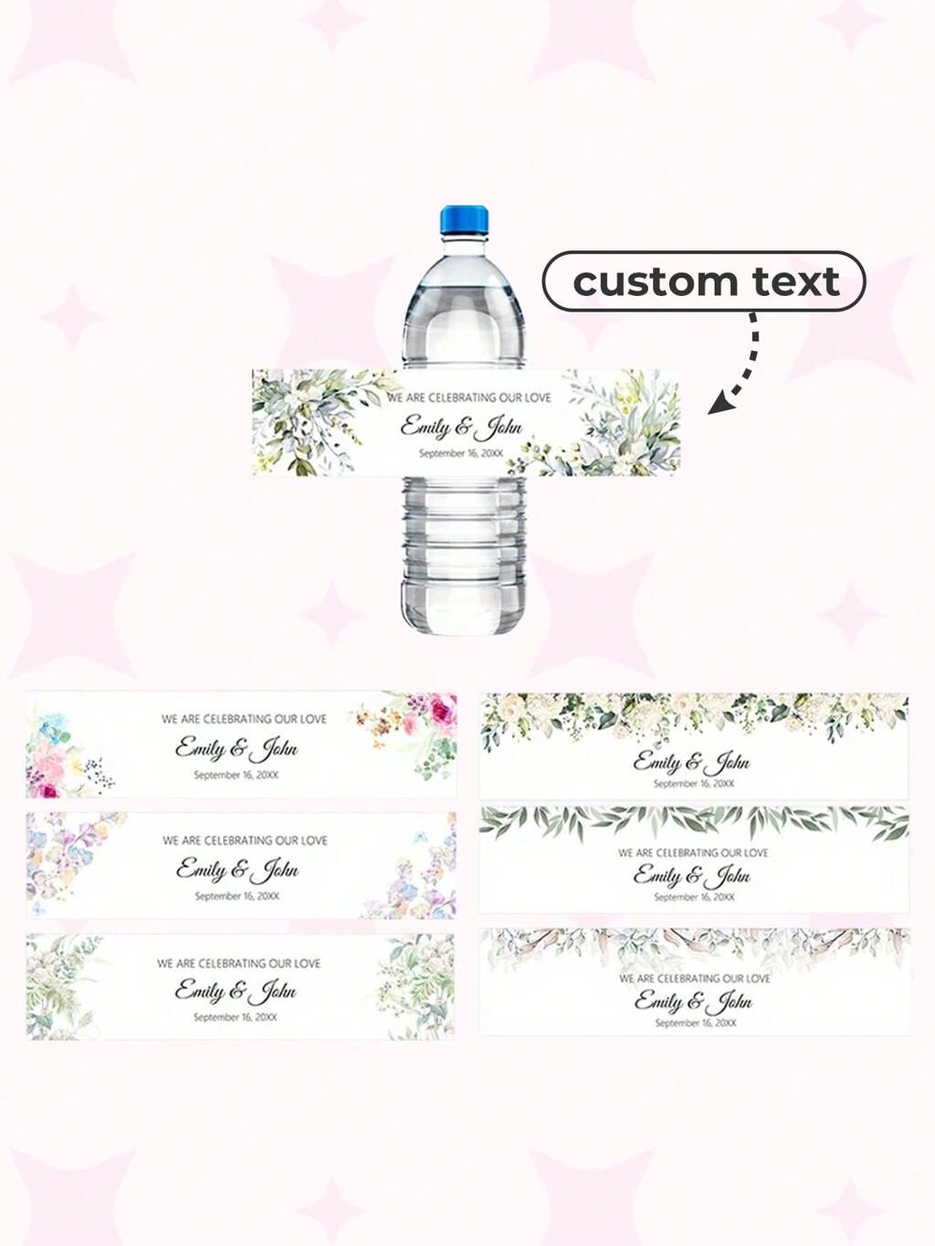 Customized Set Of 30 Celebration Labels, Personalized Bottle Label & Name Stickers For Birthday, Baptism, Wedding, Christmas, School Supplies, Gifts For Women/Men, Cute & Colorful Accessories For Teenagers, Junior/Middle/Senior High School & College Students, University Freshman, Sophomore, Underclassmen, End Of Summer Events, Wedding Decorations