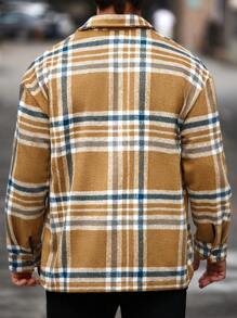 Manfinity Homme Áo khoác dài tay màu khối thường ngày cho nam mặc hàng ngày vào mùa đông - Nhiều màu - Xem 2