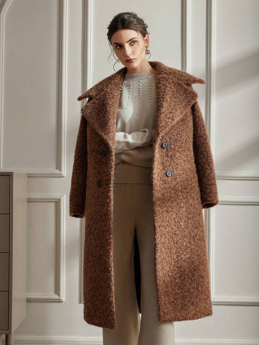 Cappotto Bambina JiAmy A Doppio Petto – Foderato In Pelliccia Ecologica – Invernale 2-7 Anni – Colore Orsetto - 2