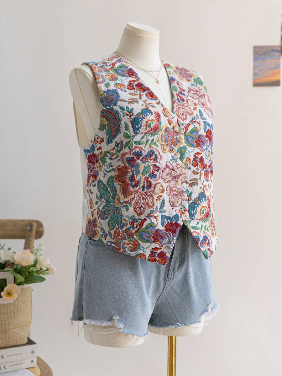 Soleia Áo nữ cỡ lớn cổ chữ V nhiều màu sắc, chất liệu jacquard, có chi tiết nơ phía sau, thích hợp cho kỳ nghỉ và mùa đông. - Nhiều màu - Xem 1