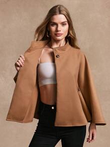Calvaya Women's Solid Waist Belt Jacket, Stylish For Autumn/Winter