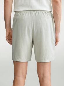 Manfinity VCAY Woven Leisure Men Solid Color Simple Everyday Shorts - Grey - View 3
