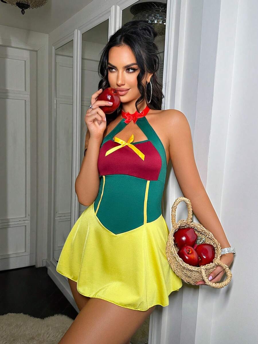 SHEIN Women's Princess Role Play Costume Necklace, Color Block Design - Multicolor - View 1