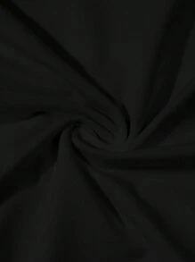 SHEIN LUNE Áo thun tay ngắn họa tiết trái tim rắn thời trang thoải mái, dễ mặc, đa năng cho nữ - màu đen - Xem 6