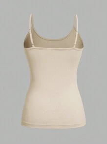 SHEIN EZwear Set de 4 piezas de Ropa interior básica de verano compuesto por camiseta de tirantes y mallas minimalistas y casuales para mujeres