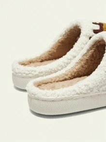 CUCCOO Quty Minimalistische pantoffels met patroondetail voor dames, casual dagelijks gebruik voor de kerst- en nieuwjaarsvakantie, herfst en winter