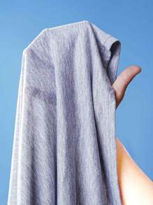 Miss Vinta Camisón de pijama con gráfico de corazón y eslogan de hombro caído - Gris - Ver 7