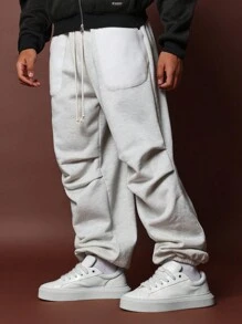 SUMWON Premium Loose Fit Baggy Parachute Sweatpants Streetwear Oversized Athletic Loungewear Winter Fall Comfortable Athleisure Jogger Pants With Drawstring Waist And Large Side Pockets