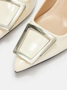 CUCCOO BIZCHIC Pointed Toe High Heel Classic Vintage Style Comfortable Versatile Women's High Heel Pumps For Christmas And New Year Holiday Vibe Fall And Winter - Beige - View 7