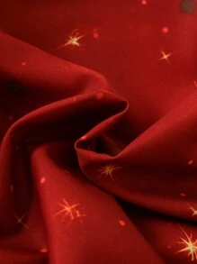 SHEIN Rochie de Crăciun cu imprimeu prințesă roșie pentru fete tinere, cu ornamente moale de pluș, adăugând o notă jucăușă. Imprimare de prințesă cu tematică de Crăciun, cu model fulgi de zăpadă, foarte atrăgătoare și atractivă pentru copii. Plin de distracție infantilă, întruchipând pe deplin atmosfera de vacanță, făcându-i pe copii energici și festivi la petrecerile de Crăciun.