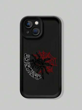 Pahlevi 1 pieza Funda de teléfono diseño de araña negra compatible con iPhone
