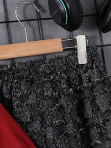 2 件套青少年男孩街头风格 T 恤，带肖像图案 + 格子破洞牛仔裤，搭配兄弟姐妹装 - 彩色 - 查看 6