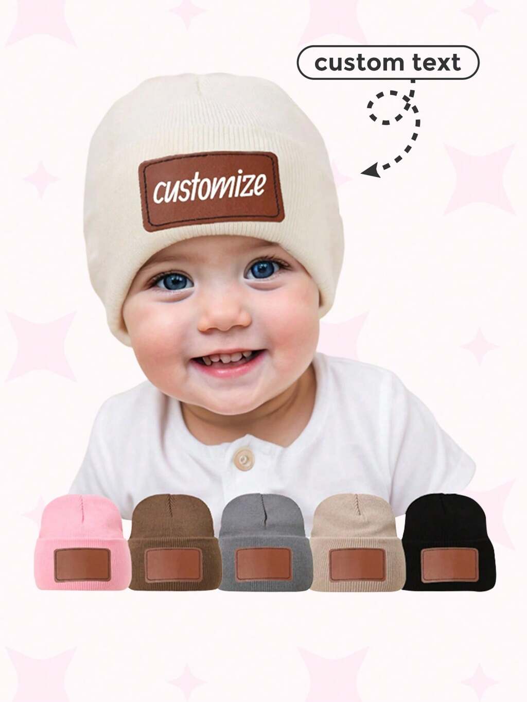 Kinds Name Hat, Boys Girls Baby Beanie, Custom Newborn Toddler Hat, Blank Hat Personalized, Multi-Functional Decorative Letter, Stylish Baby Fashion Soft Squishy, Colorful Cute Adorable Unique, Customized Winter Fashion Gift, Personalized Gifts For Boy Girl Baby, Birthday Children's Day Autumn Winter Back To School Valentine's Day Gift Ideas