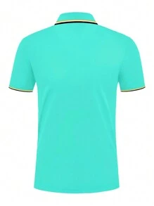 Manfinity Dauomo Camisa polo de manga corta de estilo deportivo y casual para hombre, adecuada para golf