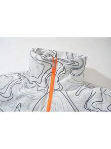 Manfinity Sport Corelite Men's Contrast Color Print Sports Padded Coat Puffer Jacket - Beige - View 2