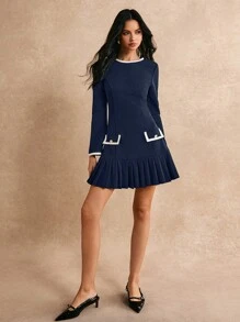 Poéselle Vestido casual corto para mujer, minimalista y elegante para uso diario