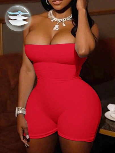Slaydiva Women's Casual Minimalist Solid Color Versatile Cropped Jumpsuit, Spring/Summer Suitable For Going Out