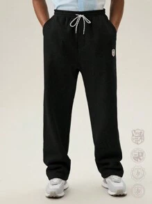 SWAVVY Men's Casual Loose Straight Drawstring Sweatpants