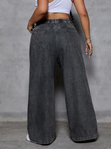 SHEIN ICON Plus Size Simple Fashion Casual Everyday Jeans