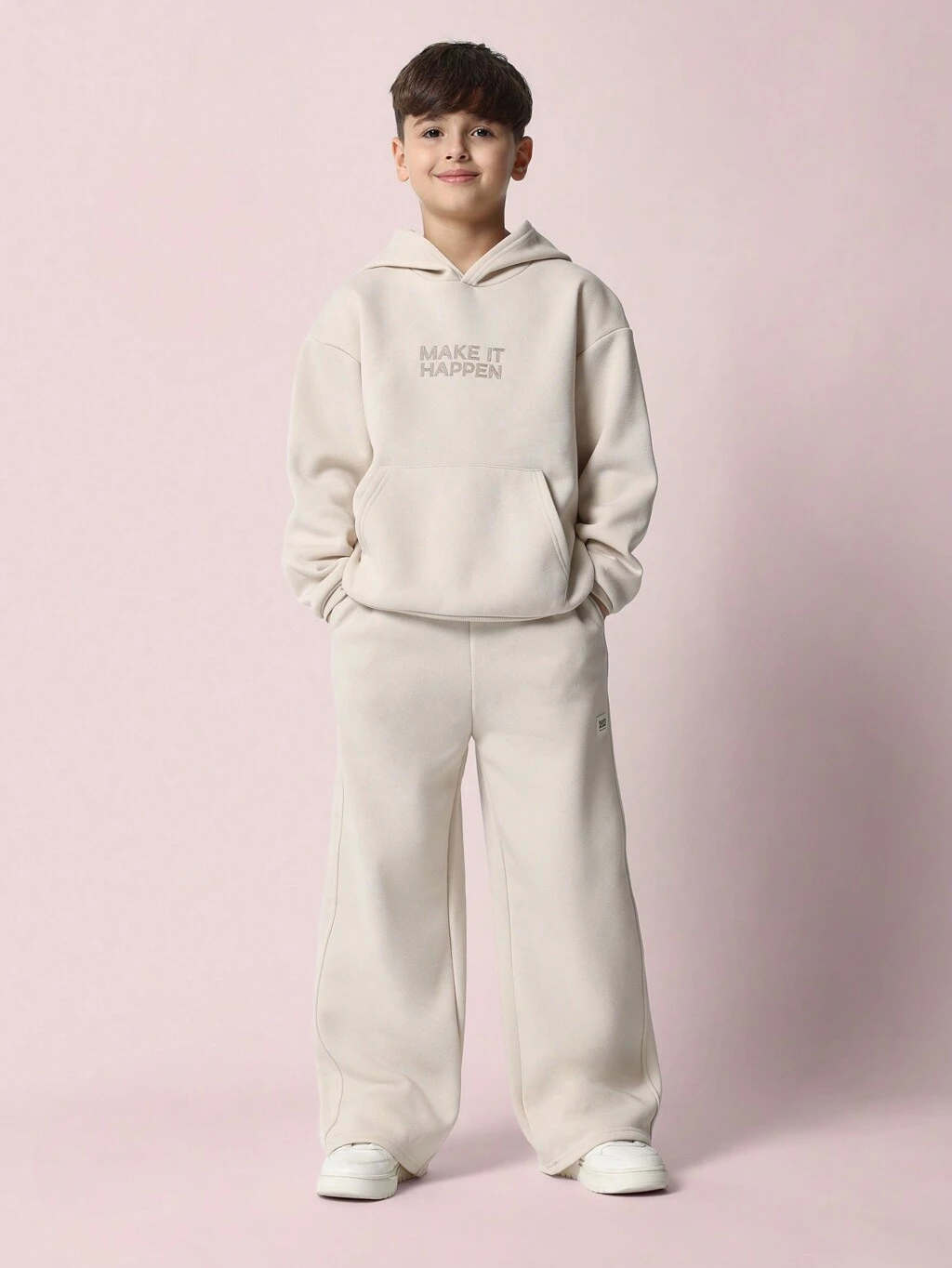 Ensemble assorti sweat à capuche surdimensionné et pantalon large