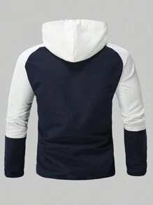 Gym Rark Jaket Olahraga Pria Lengan Panjang Model Boyfriend dengan Resleting Penuh dan Tudung, Sederhana & Modis untuk Pakaian Kasual Sehari-hari, Jaket Olahraga Aktif - MultiWarna - View 2