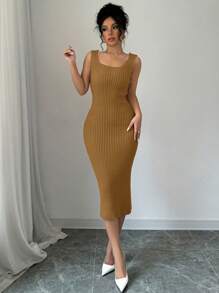 Calvaya 2pcs Set: Twist Floral Pullover Sweater + Dress, Women Sexy & Slim Crew Neck Sweater Dress