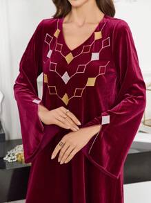 Al Najma Vestido casual, sencillo y elegante estilo árabe para mujer, apto para uso diario