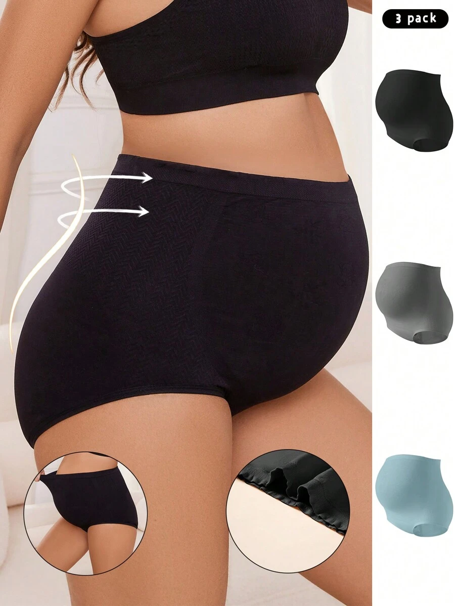 Moonlight&Mama 3pcs/Set High Waist Seamless Maternity Panties - Multicolor - View 1
