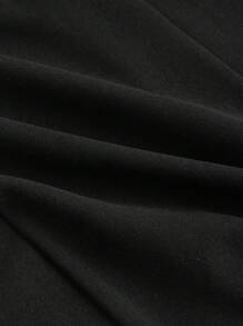 SHEIN MOD Plus Size Retro Cute Black & Pink Bow Decor Dress,Birthday Dresses For Women - Black - View 4